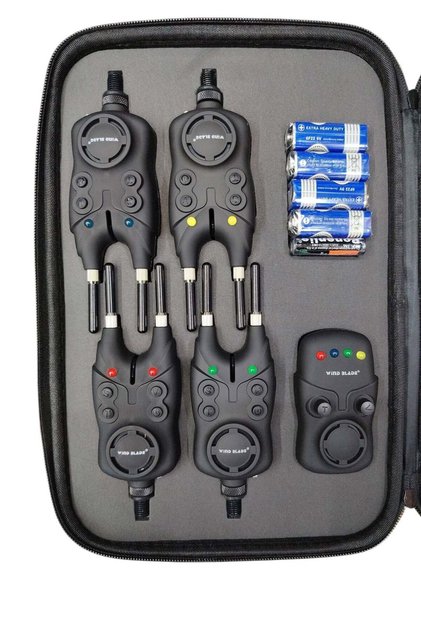 Set 4 Avertizori plus Statie cu SnagBar, penar pentru transport si baterii incluse