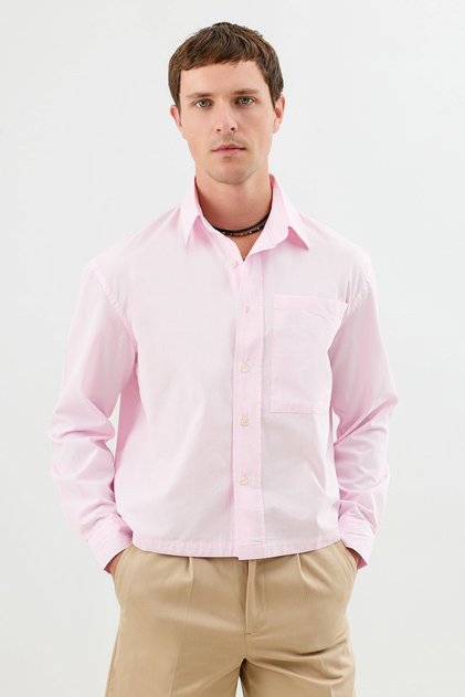 Pink Boxy Fit Men's Shirt