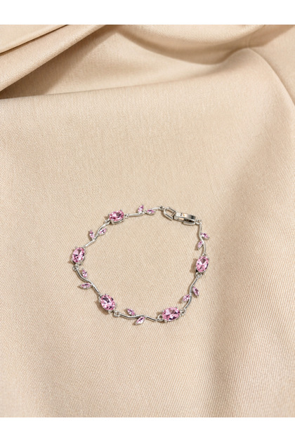 316L Steel Ivy Tulip Bracelet with Stones