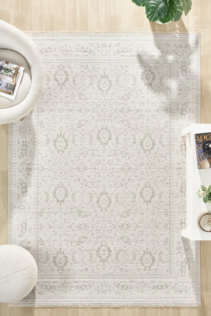 Aloria %100 Polyester Vintage Modern Dokuma Salon Oturma Odası Halısı