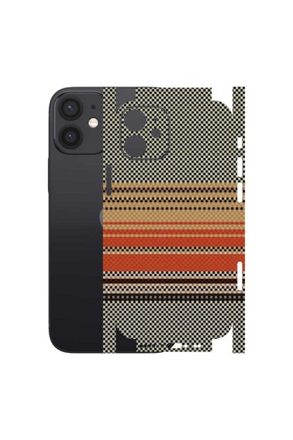 Iphone 12 Mini ile Uyumlu Rainbow Serisi Premium Kaplama 360 Turuncu-Gri