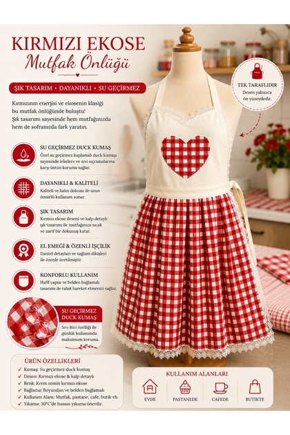 Handmade Water Repellent Vintage Kitchen Apron – Premium Design