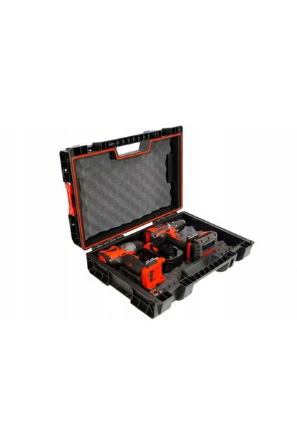 Cutie de scule Qbrick cu burete pentru organizarea sculelor electrice, modulară