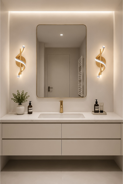 Felo Aplik (2 ADET) Modern Tasarım Dekoratif Led (GÜN IŞIĞI) (PİLLİ DEĞİLDİR) Mutfak Banyo Yatak Odası Çalısma Odası Hol Salon