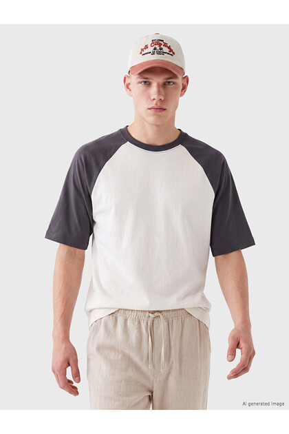 Vizyon New Season Gray Crew Neck Men's T-Shirt