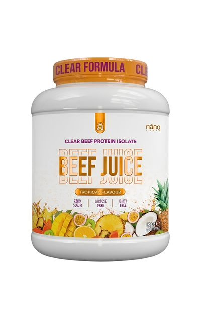 نانو سابس بيف جوس بروتين لحم بقري معزول شفاف، نكهة الفواكه الاستوائية - 1.8 كجم
