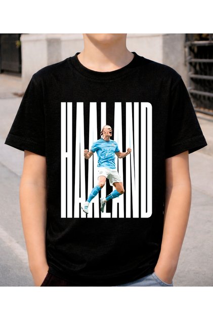 Erling Haaland Printed Children's and Youth T-Shirt, Soft Textured Fabric