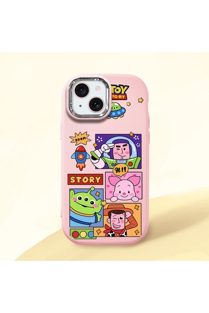 Pink Silicone Case with Camera Protection Compatible with iPhone 15 Shock-Absorbing