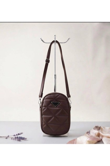 Quilted Patterned Vertical Multi-Purpose Phone Cross Shoulder Bag for Daily Use
