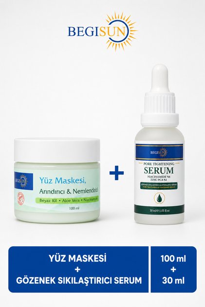 Facial Mask 100 ml + Pore Tightening Niacinamide Serum 30 ml Dual Skin Care Set