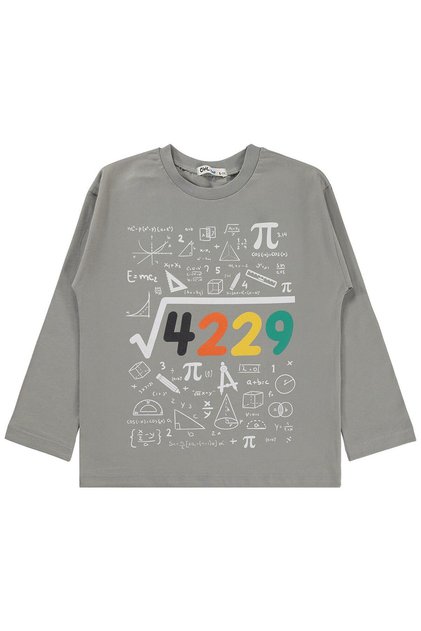 4489 Printed Sweatshirt for Ages 6-9 - Gray