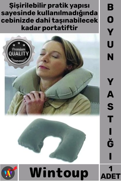 # Inflatable Travel Neck Pillow Comfortable Ergonomic Portable Airplane Bus Travel Pillow Neck Rest