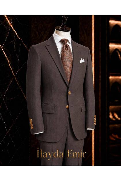Men's Suit Slim Fit Pinstripe Classic Groom Suit Jacket Pants
