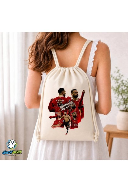 Geantă din pânză cu șnur Mohamed Salah C200