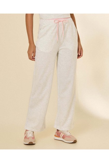 Women Light Grey Wide Leg Active Pants