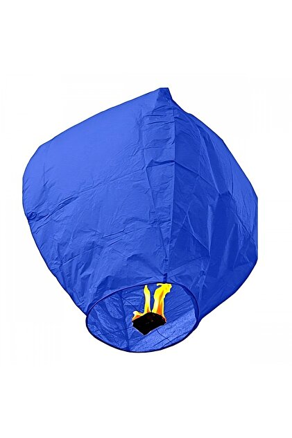 Lampion Zburător Albastru, Biodegradabil, 100 cm – Lampion Ceresc pentru Evenimente și Petrecer