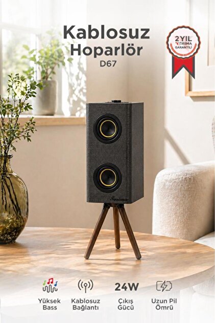 Torima Kablosuz Hoparlör 24W 3000mAh Taşınabilir Ayaklı Speaker