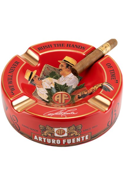 4-Cigar Ceramic Ashtray – Large Red Special Edition