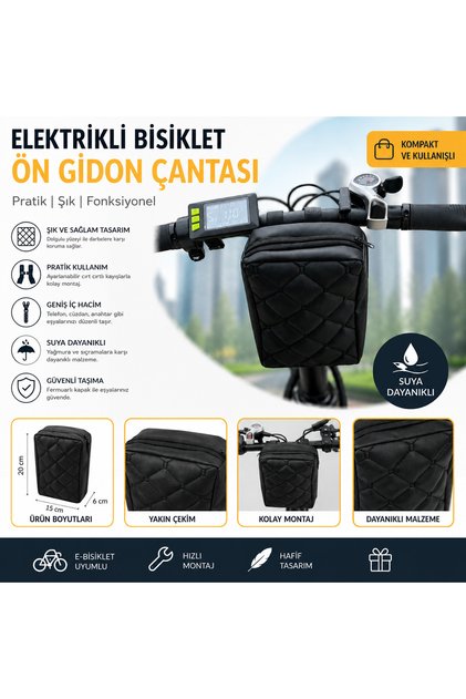 elektrikli bisiklet çanta - deri çanta - scooter çanta-saklama alanı