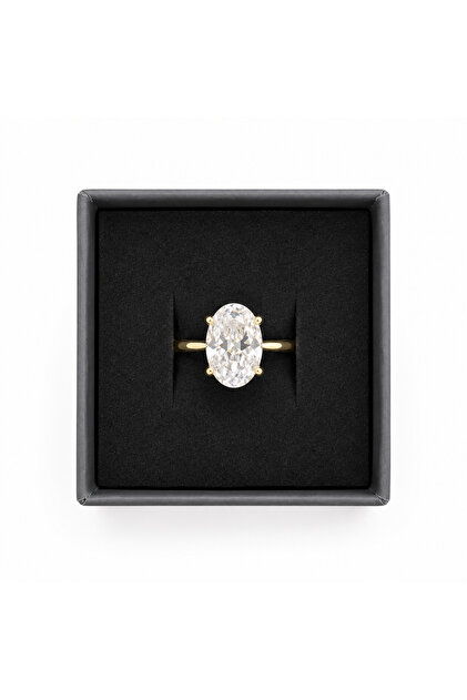 Oval Cut Solitaire Adjustable Ring