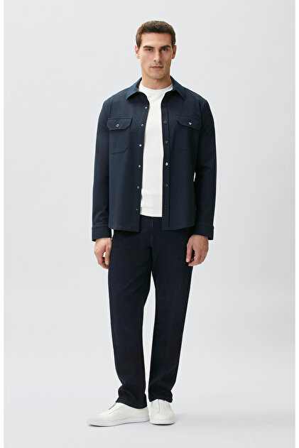 Koyu Lacivert Denim Pantolon