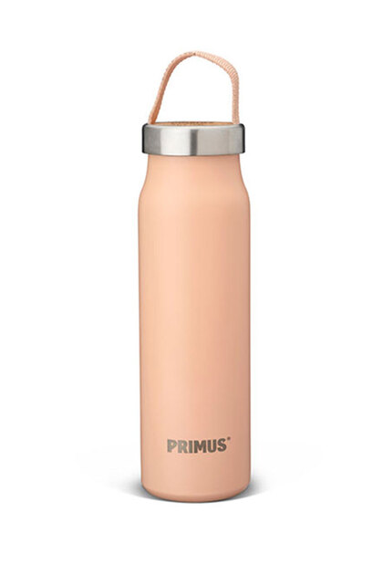 Klunken Bottle 0.7L - Pale Peach Stainless Steel Water Bottle – Lightweight 18/8 Food-Grade Camping Bottle with Screw Lid, Powder-Coated Grip Finish & Slim Design for Backpack, Hiking & Outdoor Use