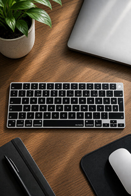 F Klavye Apple Magic Keyboard-3 Koruyucu Touchid'li A2449 A2450 A3118 A3203 Modelleri Ile Uyumlu