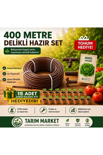 400 Metre Kendinden Delikli Damla Sulama Sistemi
