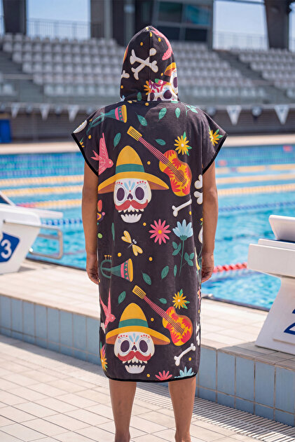 sporsuit Skullove Unisex Havlu Panço Yüzücü Yarış Antrenman Havuz