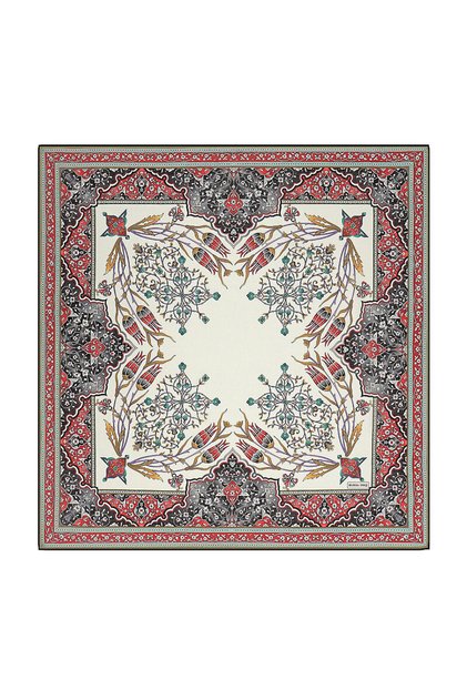 Khaki Candlestick Tulip Pattern Soft Scarf