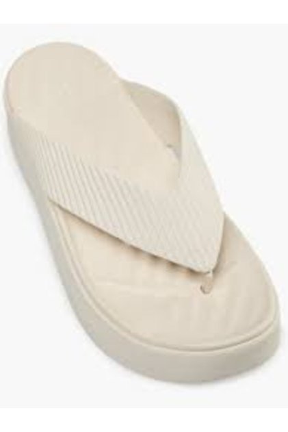 Papuci de damă Getaway Groove Platform Flip, ecru 210700-0LH