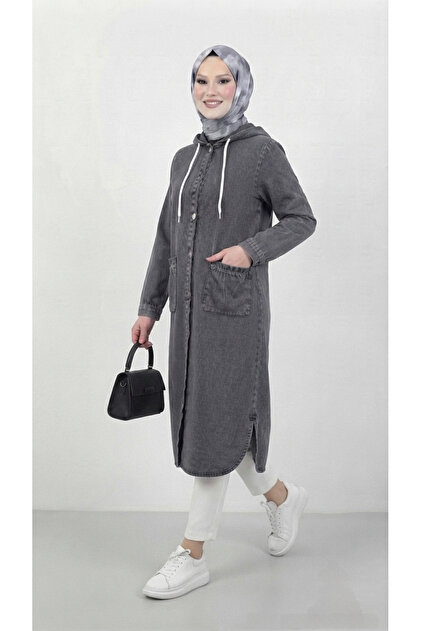 Anthracite Hooded Tunic