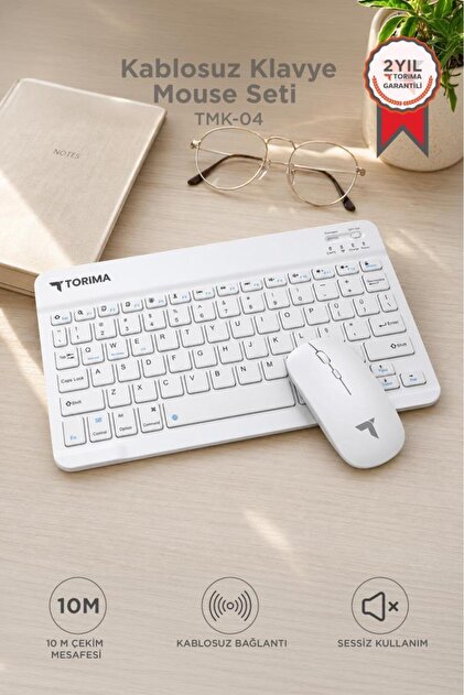 RT-91893 13点セット Torima Kablosuz Klavye Mouse Seti TMK04 Beyaz - Fiyatı, Yorumları