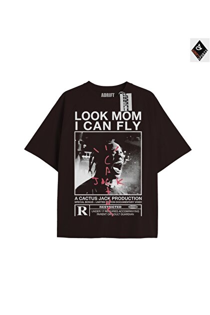 Adrift Travis Scott Siyah Oversize Unisex T-shirt - Fiyatı, Yorumları