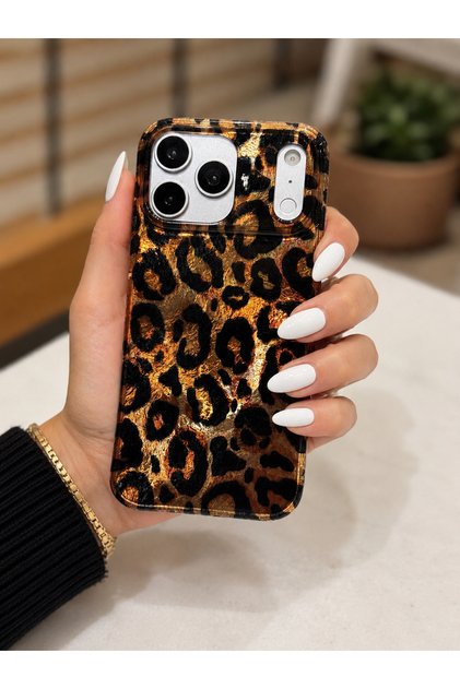 Shiny leopard pattern phone case compatible with iphone 17 pro max