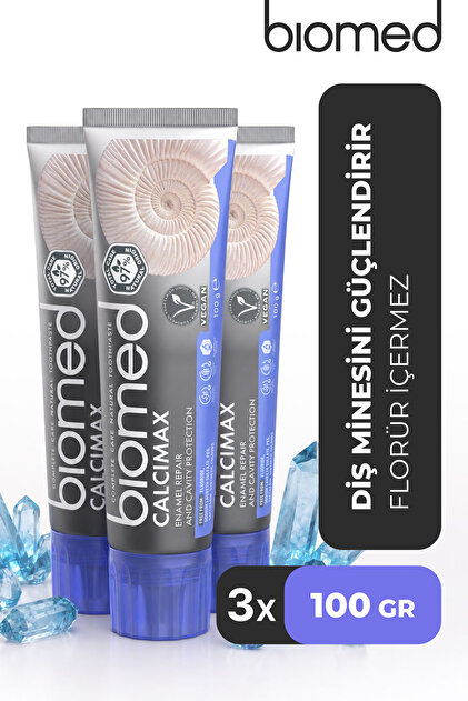 Calcimax Diş Macunu 3'lü set – Florürsüz, Mine Güçlendirici, Hassas Dişler İçin, Doğal İçerik