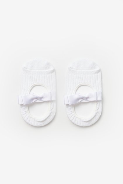 White Bowknot Girls' Ballerina Socks