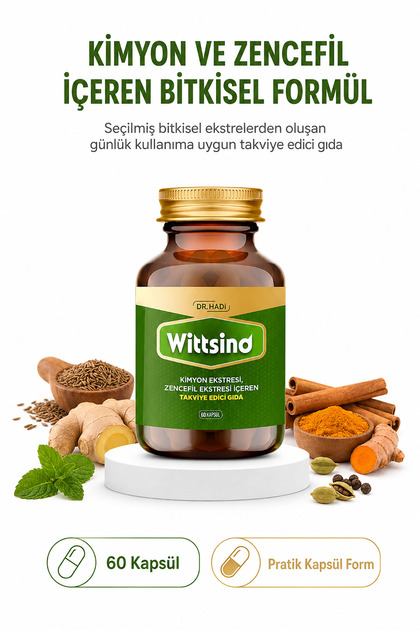Wittsind 60 Kapsül Kimyon Ekstresi , Zencefil Ekstresi İçeren