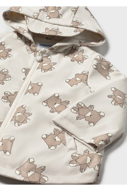 Beige Baby Girl Waterproof Raincoat 2439