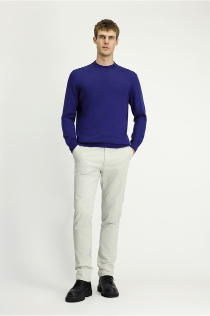 Half Turtleneck Regular Fit Cotton Cashmere Sweater