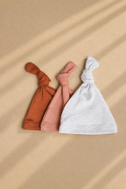 First Class Premium Cotton Baby Beanie -Set of Three-