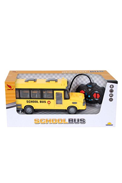 Autobuz scolar cu lumini si telecomanda, Suncon, 1:32