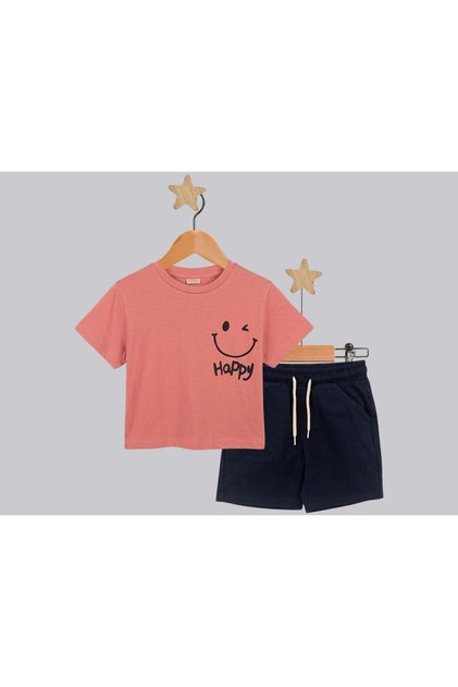 Bayramlik Kotlu Happy Smile Printed 2-Piece Set