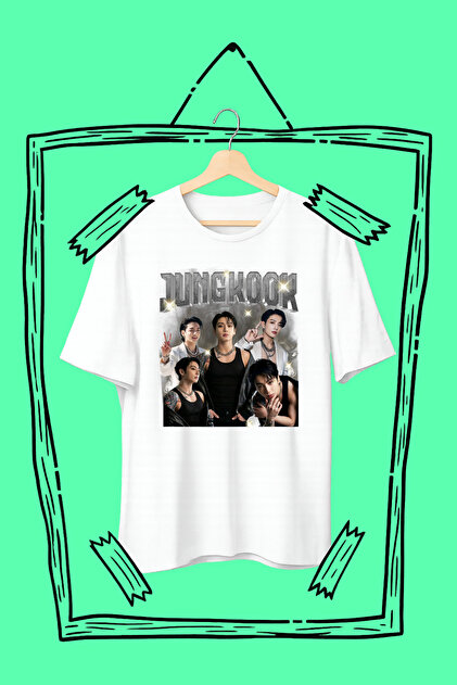 barsdepo K-Pop Tarzı BTS Baskılı Oversize Unisex Tişört – Kore