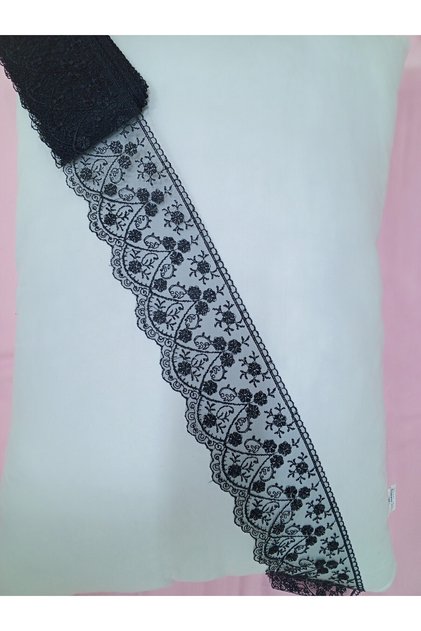 Tulle Lace Guipure Scallop Black - 8.50 Meters