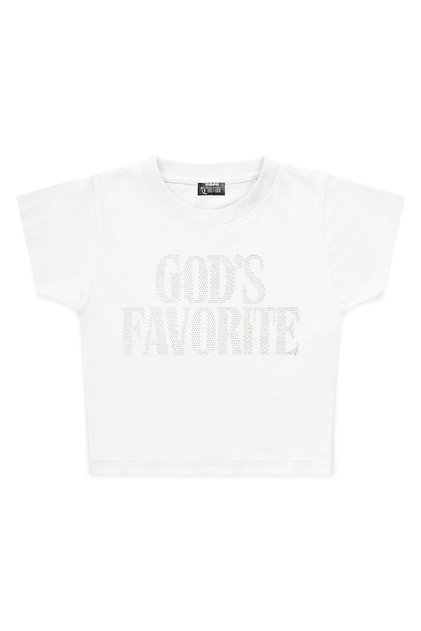 Gods Favorite Stone Printed Crop T-Shirt