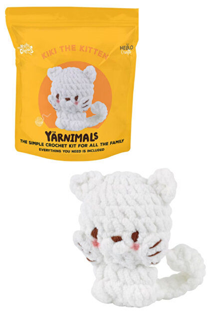 Hello Crafts Yarnımals Amigurumi Örgü Kiti- Kıkı The Kıtten HC-006