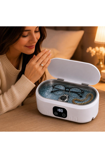 Dijital Ultrasonik Yıkama Temizleme Cihazı Makinesi Aleti 220V Yüksek Hijyen Gözlük Takı Saat Diş Plağı