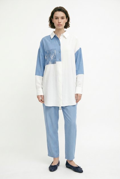 T-1561 Solena Tunic 38-44 Ecru Tunic 1561
