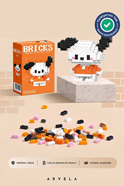 Bricks make a wise life Pochacco Karakteri - Eğitici Oyuncak
